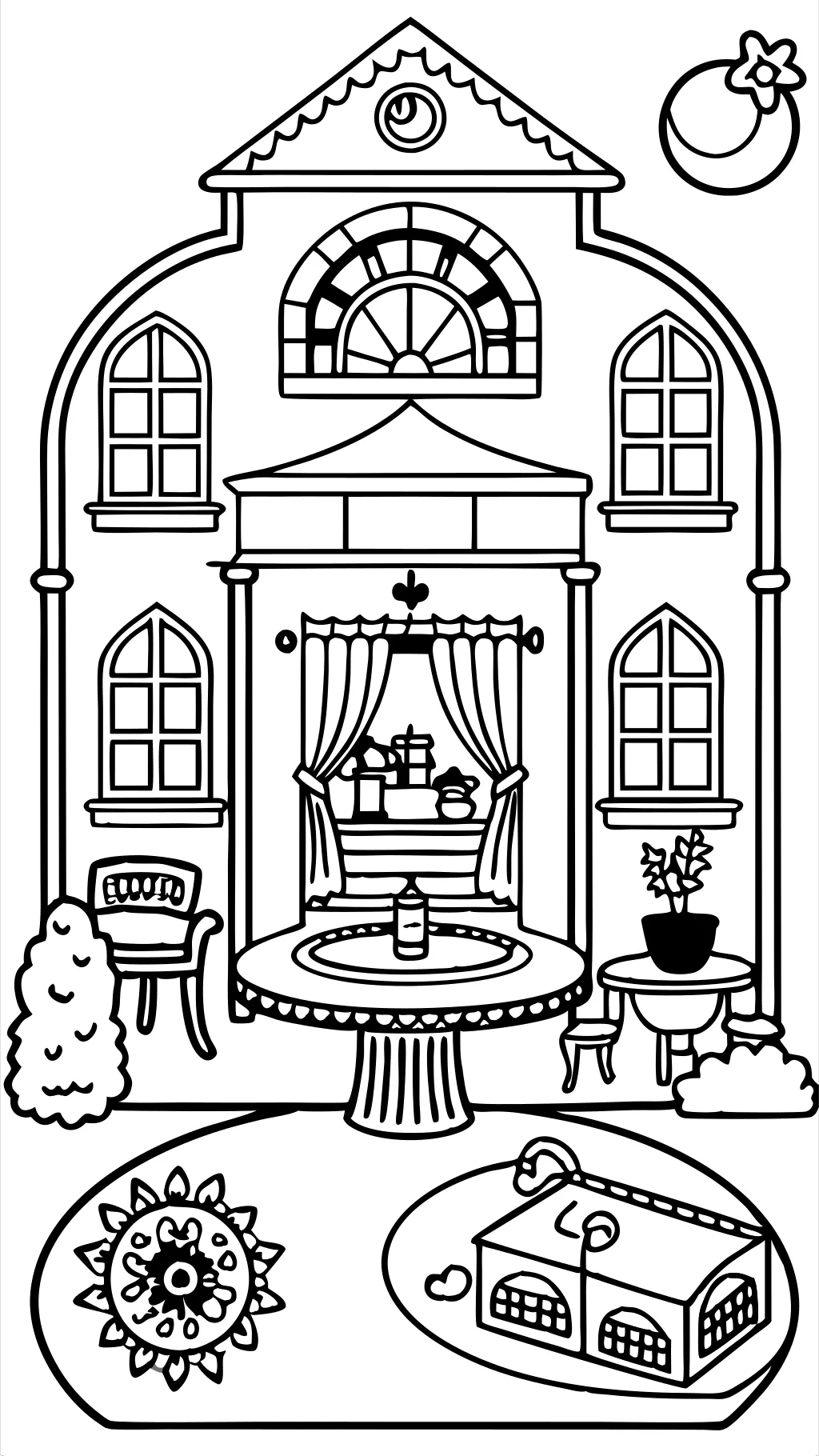 coloriages de la maison de rêve Barbie